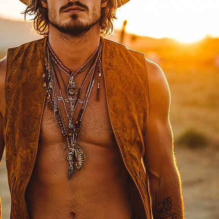 Men's Suede V-Neck Vest | Vintage Western Cowboy Style | High-Quality Material | Durable Wear | Classic Design | Casual & Themed Parties | Intricate Stitching | Iconic Cowboy Look | Versatile Outerwear