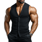 Men's Slim Fit V-Neck Tank Top | Casual Cotton Blend | Ribbed Texture | Single-Breasted Style | Breathable & Stretch Fabric | Layering Essential | Minimalist Design