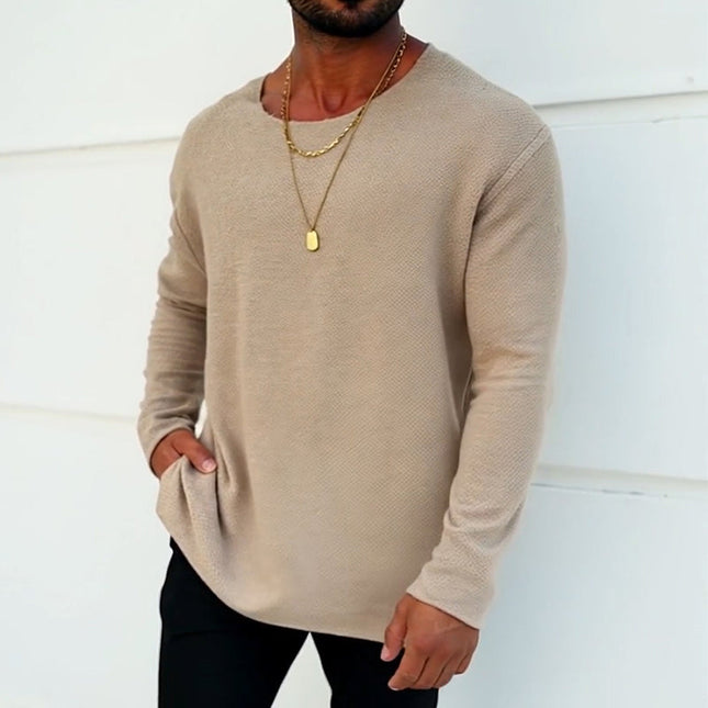 Men's Vintage Style Long Sleeve T-Shirt | Round Neck | Casual Printed Design | Soft Polyester Fabric | Available in S-3XL | Versatile Top for Casual Wear & Layering | Ideal for All Seasons