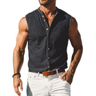 Men's Denim Sleeveless Shirt | Tencel Fabric | Casual Retro Cowboy Style | Western Inspired | Spring Summer Fashion | Vintage Charm | Lightweight Breathable | Ideal for Hot Days | Versatile Styling