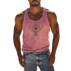 Men's American Retro Striped Tank Top | Knit Fabric | Embroidered Design | Casual Summer Style | Comfortable Fit | Versatile Wardrobe Essential | Easy Care