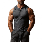 Men's Denim Tank | Vintage Washed | Distressed Henley Collar | Slim Fit | Rugged Streetwear | Sleeveless Summer Style | Durable Fabric | Edgy Casual Top
