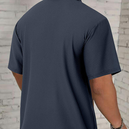 Men's Textured Short Sleeve Shirt | Casual Comfort | Classic Cut | Premium Fabric | Versatile Style | Breathable Material | Ideal for Warm Weather | Sophisticated Design | Easy Movement | Fashionable Men's Apparel