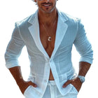 Men's Blazer | Slim Fit | Solid Color | Cotton Linen Blend | Lightweight | Modern Design | Versatile Styling | Breathable & Durable | Casual & Formal | Long-lasting Wear | Classic Elegance