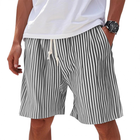 Men's Casual Shorts | Cotton Blend | Striped Elastic Waist | Loose Fit | Vacation Ready | Breathable Fabric | Adjustable Drawstring | Versatile Beachwear | Sizes & Colors Available