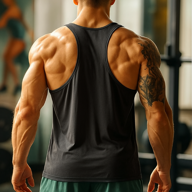 Men's Retro Style Solid Color Tank Top | Round Neck | Sleeveless Casual Sportswear | Breathable Cotton Blend | Sizes S-3XL | Perfect for Gym, Outdoor Activities, and Everyday Wear