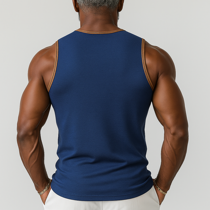 Men's V-Neck Zipper Tank Top | Summer Sports Fabric | Breathable Moisture-Wicking | Stylish Athletic Design | High-Quality Durable Construction | Casual & Sporty Versatile Fashion
