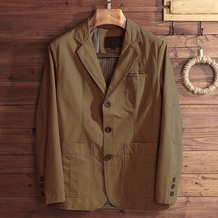 Men's Modern Loose Fit Blazer | Solid Color | Lightweight | Breathable Fabric | Versatile & Stylish Outerwear | Casual & Semi-Formal Wear | Spring & Autumn Jacket | Multi-Pocket | Boxy Silhouette