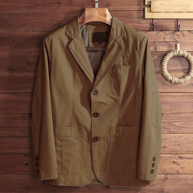 Men's Modern Loose Fit Blazer | Solid Color | Lightweight | Breathable Fabric | Versatile & Stylish Outerwear | Casual & Semi-Formal Wear | Spring & Autumn Jacket | Multi-Pocket | Boxy Silhouette