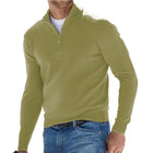 Men's Solid Color Knit Zip Pullover Sweater | High-Quality Fabric | Versatile Tailored Fit | Warm Breathable Design | Various Colors | Durable Stitching | Fashionable Wardrobe Must-Have