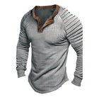 Men's Long Sleeve Henley Shirt | Solid Color | Premium Cotton | Casual & Semi-Formal Wear | Buttoned Placket | Soft & Durable Fabric | Relaxed Fit | Versatile Fashion Essential