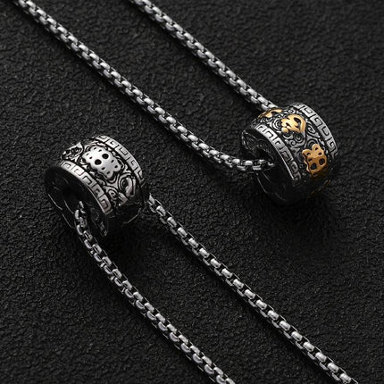 Retro Cloud Pendant Necklace | Vintage Style Cylinder Design | Trendy Jewelry Accessory | Unique Pendant for Women | Fashionable Necklace | Ideal Gift
