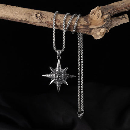 Vintage Octagonal Star Cross Pendant Necklace | Casual Jewelry | Fashionable Accessories for Women & Men