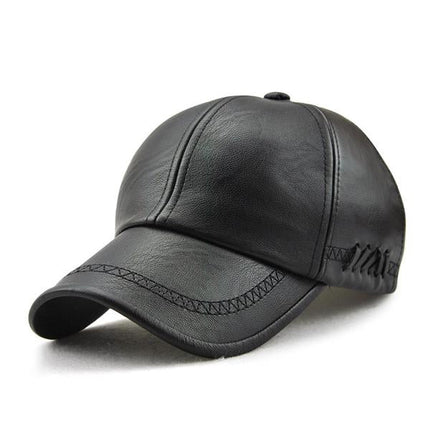 Leather Baseball Cap | Adjustable Fit | Lightweight & Comfortable | Polyester Lining | Modern & Fashionable Design | Suitable for Outdoor Activities | Coffee, Brown, Black