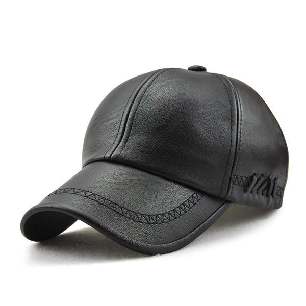 Leather Baseball Cap | Adjustable Fit | Lightweight & Comfortable | Polyester Lining | Modern & Fashionable Design | Suitable for Outdoor Activities | Coffee, Brown, Black