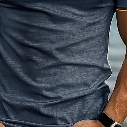 Men's Solid Color Cotton Blend Short Sleeve Button-Up Shirt | Breathable Soft Fabric | Casual Wardrobe Essential | Versatile Regular Fit | Classic Collar