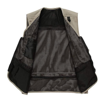 Men's Detachable Vest | High Quality Cotton Fabric | Multi Pockets | Zipper Closure | Machine Wash | Breathable Quick Dry | Stylish Copper Metal Zippers | Velcro Strips | Adaptable Back | Comfortable Casual Outerwear