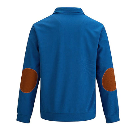 Men's Waffle Textured Sweatshirt | Stand Collar | Long Sleeve | Casual & Sporty Outdoor Wear | Warm & Breathable Knit | Multiple Colors | Versatile for Hiking & Everyday Use | Sizes Available