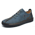 Men's Casual Vintage Leather Loafers | Hand Stitched | Flexible Rubber Sole | Medium Width Shoes