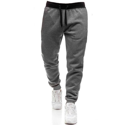 Men's Fleece Casual Sports Pants | Elastic Drawstring Waistband | Tapered Leg Design | Soft Breathable Fleece Fabric | Ribbed Ankle Cuffs | Modern Athletic Style | Versatile Everyday Wear | Comfortable Fit
