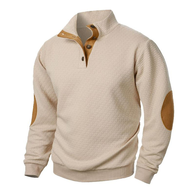 Men's Sweatshirt | Stand Collar | Long Sleeve | Premium Jacquard | Colorblock Design | Casual Modern Style | Comfortable & Stylish | Versatile Wardrobe Addition | Multiple Colors Available