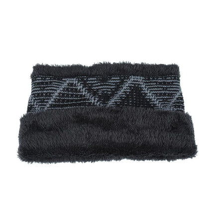 Men's Knitted Hat and Scarf Set | Warm Velvet Lining | Winter Outdoor Gear | Cozy Classic Design | One Size Fits Most | Soft Stretch Fabric | Available in Black, Gray, Navy Blue, Coffee Brown, Wine Red