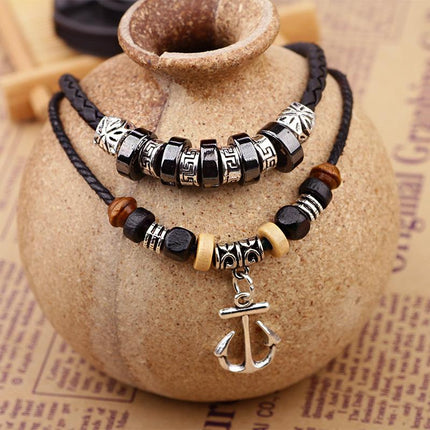 Vintage Style Nautical Anchor Pendant Necklace | Retro Casual Ethnic Jewelry | Trendy Boho Fashion Statement
