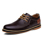Men's Oxford Dress Shoes | Pebbled Leather Upper | Lace-Up Closure | Blind Eyelets | Casual Sophisticated Style | Versatile Work & Weekend Footwear