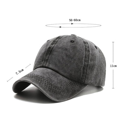 Men's Cotton Sports Cap | Dome Top | Curved Brim | Sunshade Windproof | Outdoor Casual Accessory | Plain Solid Color | Fits 56-58cm | All Seasons