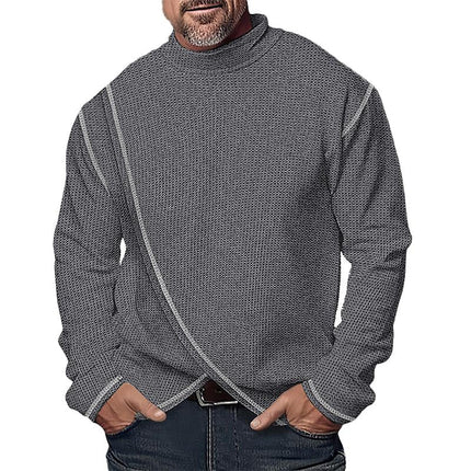 Men's Turtleneck Sweater | Long Sleeve Knitted Pullover | Soft Warm Fabric | Versatile Colors & Sizes | Classic Round Neck | Durable & Stylish | Cozy Winter Wear | Fashionable Top