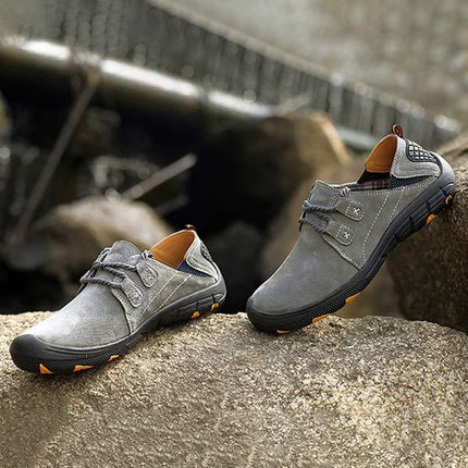 Men's Outdoor Trail Hiking Shoes | Comfortable Casual Footwear | Matte Finish | Easy Twin Gore Entry | Flexible Rubber Sole | Collapsible Heel Pad