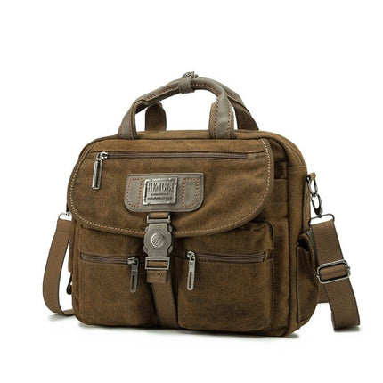 Men's Crossbody Canvas Bag | Retro Large Capacity Shoulder Bag | Portable Design | Durable Material | Adjustable Strap | Versatile Use | Daily Commute & Travel