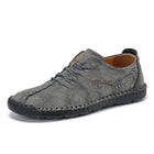 Men's Casual Vintage Leather Loafers | Hand Stitched | Flexible Rubber Sole | Medium Width Shoes
