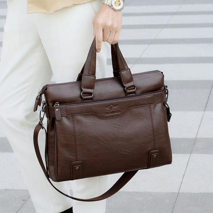 Men's Classic Briefcase | Premium Durable Materials | Spacious Compartment for Laptop & Documents | Multiple Accessory Pockets | Secure Closure | Padded Handle & Adjustable Strap | Sleek Professional Design