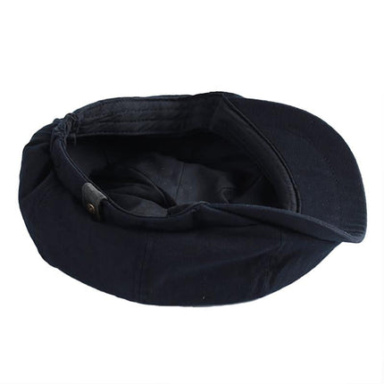 Men's Vintage Cotton Newsboy Cap | Octagon Dome Short Brim Hat