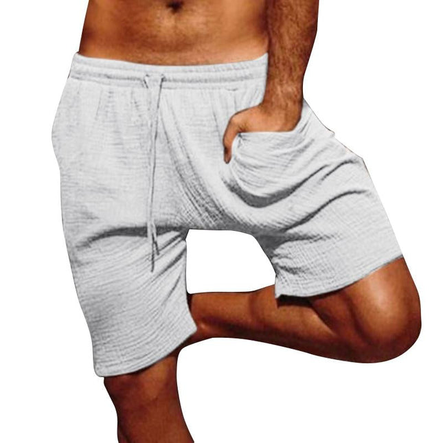 Men's Cotton Blend Beach Shorts | Casual Fit | Elastic Waist | Breathable Fabric | Side Pockets | Summer Essentials | Versatile Design | Easy Care