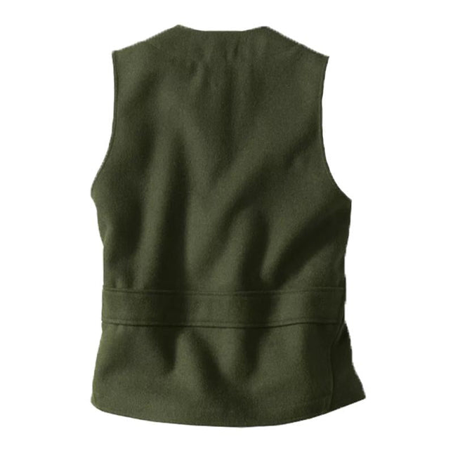 Men's Vintage Wool Blend Vest | V-Neck Single-Breasted | Multi-Pocket Design | Classic Style | Comfortable Fit | Durable Construction | Warmth and Elegance | Timeless Fashion