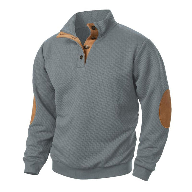 Men's Sweatshirt | Stand Collar | Long Sleeve | Premium Jacquard | Colorblock Design | Casual Modern Style | Comfortable & Stylish | Versatile Wardrobe Addition | Multiple Colors Available