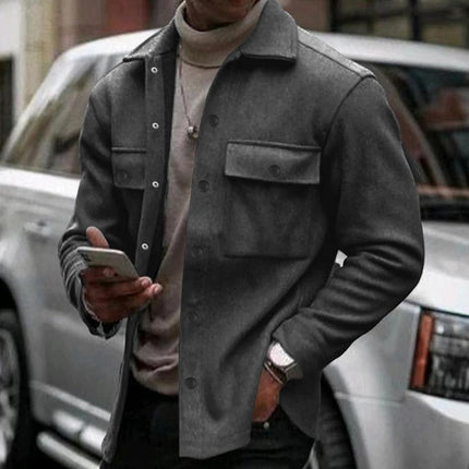 Men's Slim Fit Single Breasted Blazer | Solid Color Lapel | Long Sleeve | Tailored Classic Jacket | Versatile Outerwear for Formal & Casual Occasions | Comfortable & Durable Fabric