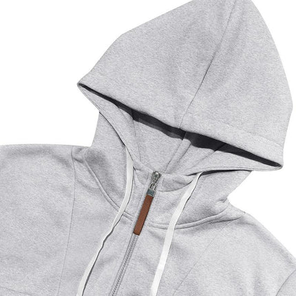 Men's Hooded Sweatshirt and Jogger Pants Set | Relaxed Fit | Adjustable Drawstring Hood | Full-Length Elastic Cuff Joggers | Soft Breathable Cotton Blend | Casual Sportswear Loungewear | Pockets