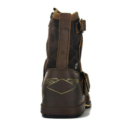 Men's Casual Leather & Suede Ankle Boots | Zip Closure | Breathable Leather Lining | Vintage Patina Finish | Comfortable Fit | Fashionable with Jeans or Chinos