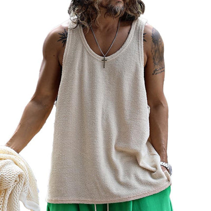 Men's Tank Top | Round Neck | Solid Color | Casual Style | Soft & Breathable Cotton Polyester Blend | Sleeveless | Versatile for All Occasions | Durable & Wrinkle-Resistant | Multiple Sizes Available