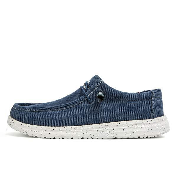 Men's Canvas Loafers | EVA Outsole | Premium Washed Canvas | Elastic Laces | Lightweight Comfort | Rounded Toe Design | Breathable Fabric | Odor-Reducing Insole | Machine Washable | Ideal Casual Shoe