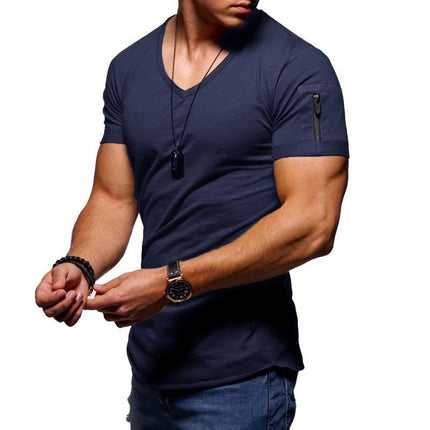 Men's V-Neck T-Shirt | 100% Cotton | Lightweight & Breathable | Casual & Semi-Formal | Solid Colors | Versatile Styling | Everyday Comfort