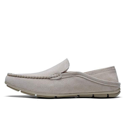 Men's Slip-On Loafers | Soft Suede Upper | Traditional Sewing | Collapsible Heel Pad | Flexible Rubber Sole | Casual Comfortable Footwear
