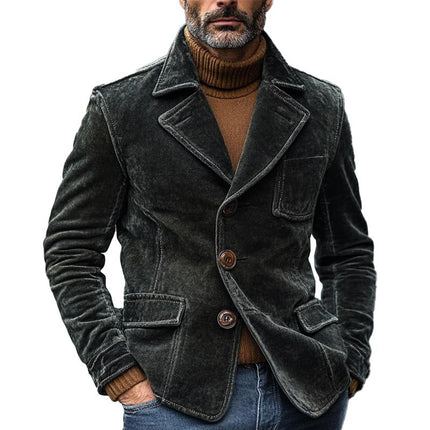 Men's Velvet Single Breasted Blazer | Tailored Fit | Notch Lapel | Long Sleeve | Premium Quality | Solid Colors | Classic Sophistication | Formal & Semi-Formal Occasions | Royal Blue | Wine Red | Black