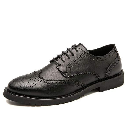 Men's Wingtip Oxford Shoes | Carved Leather Upper | Cushioned Footbed | Breathable Leather Lining | Durable Rubber Sole | Classic Modern Design