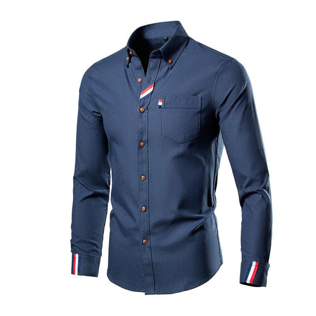 Men's Casual Long Sleeve Shirt | Multicolor Cotton Blend | Loose Fit | Classic Collar | Buttoned Cuffs | Vibrant Patterns | Versatile and Comfortable | Sizes S-XXL