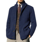 Men's Knit Jacket | Solid Color | Button Closure | Tailored Fit | Elegant Style | Warm & Cozy | Versatile Outerwear for Casual & Formal Occasions