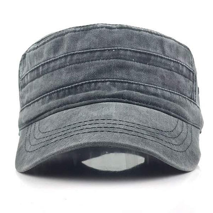 Men's Casual Vintage Flat Cap | Cotton Polyester | Adjustable Buckle | Breathable Comfortable | Outdoor Sports Hat | Solid Colors: Army Green Navy Brown Khaki Black | All Seasons